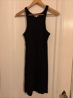 Z Supply Black Ribbed Tank Dress